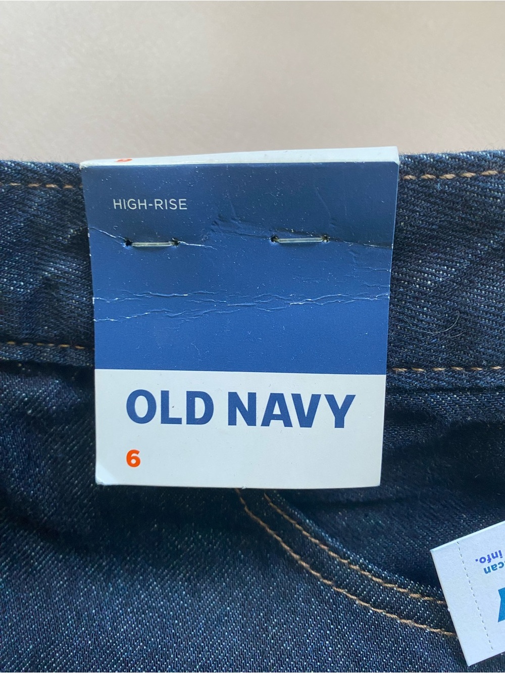 Old Navy Navy Blue Denim High Rise Mini Skirt - Picture 2 of 5